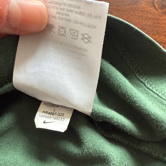 Nike Forest Green Tee with White Logo - large - Picture 2 of 5